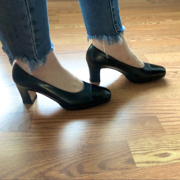 Ferragamo Black Block Heels - Picture 7 of 7